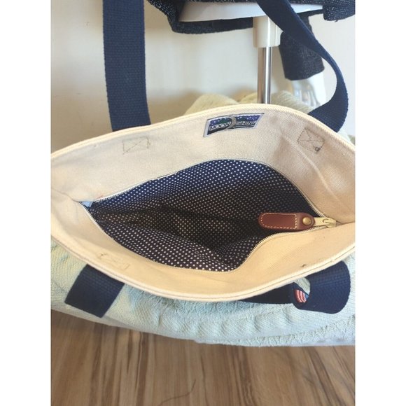 American Flag Canvas Bag Purse Tote 13" Wide 9" Deep Strap 11" - Picture 4 of 4